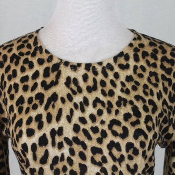 MAGDA BUTRYM Cheetah Print Wool Sweater Italy 42 S - Picture 2 of 7